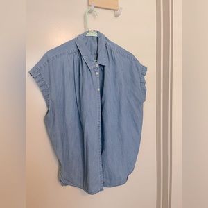 Madewell | Boxy Button-Up Blouse in Lightwash Denim